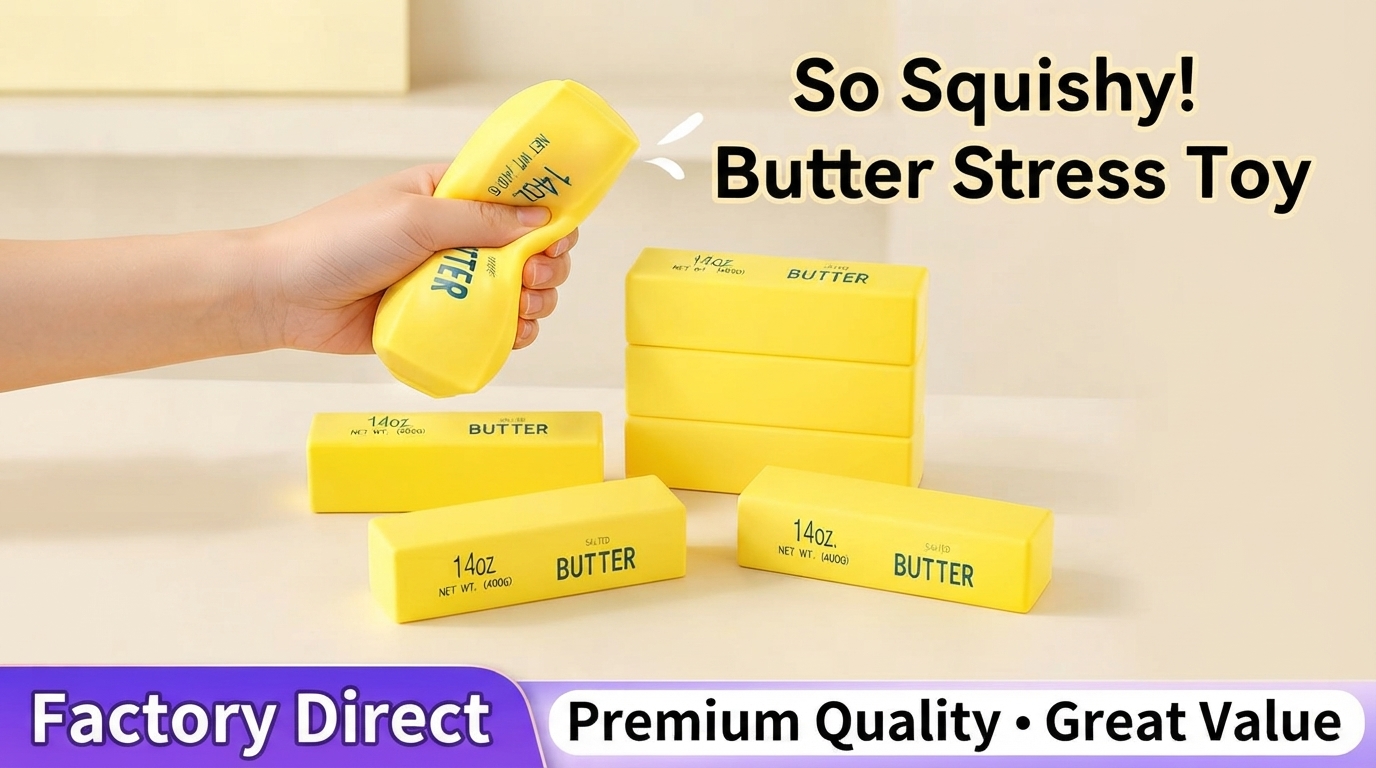 Soft Butter Stick Milk Bar Quick-Rebound Dough Squeeze Toy—Stress-Relief Squeezer, Perfect for Work or School