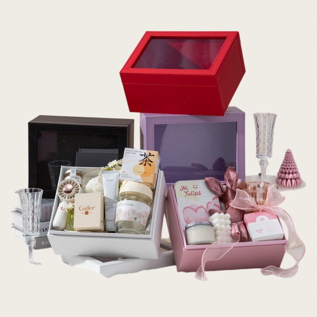 Transparent Wedding Candy Box with Window, Gift Box