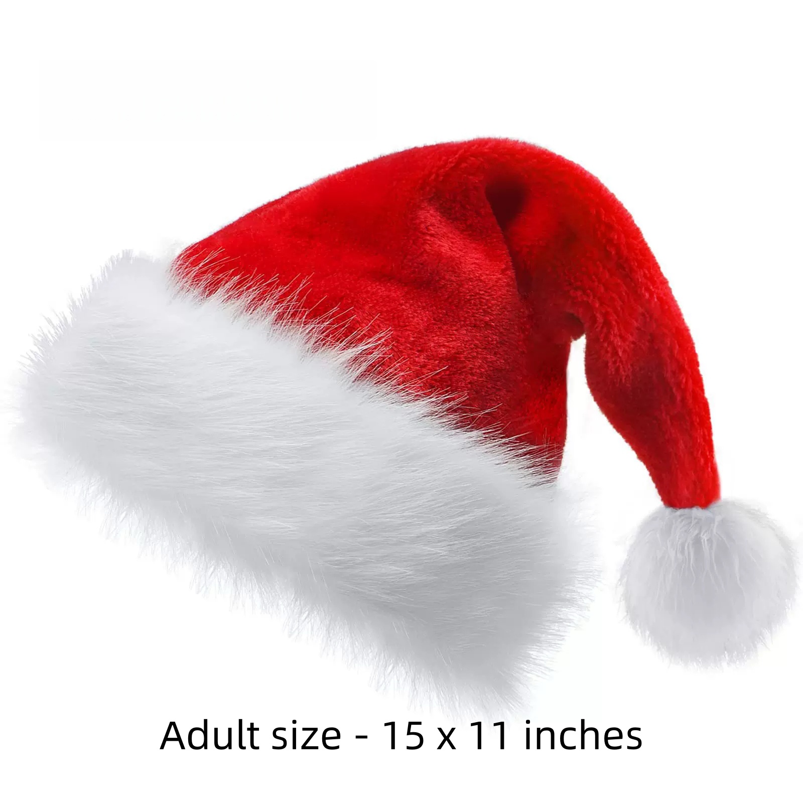 Christmas Hat, Thickened Faux Fur with Fringed Edges, Unisex for Adults and Children, Christmas Party Decor, Soft and Gentle on the Skin