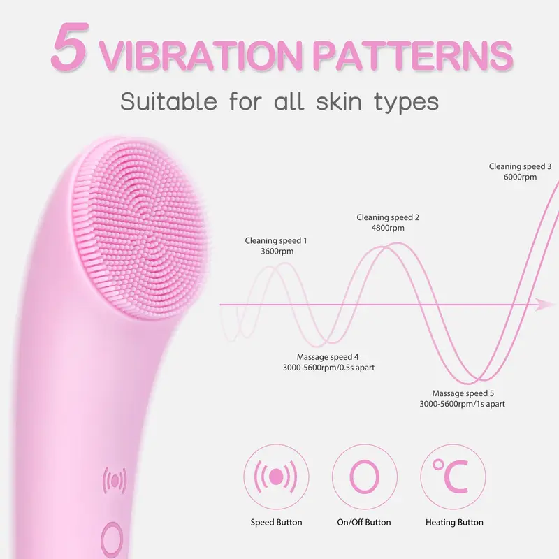 Electric Silicone Facial Cleansing Brush with Infusion Funct