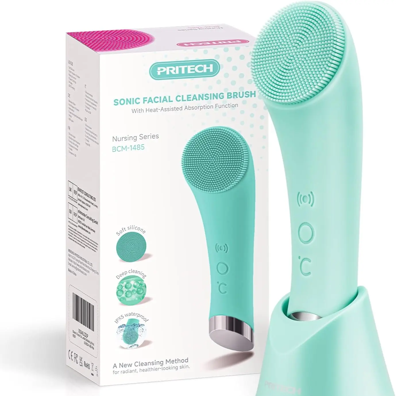 Electric Silicone Facial Cleansing Brush with Infusion Funct