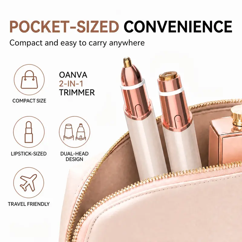 2-in-1 Electric Facial Trimmer and Full-Body Hair Remover