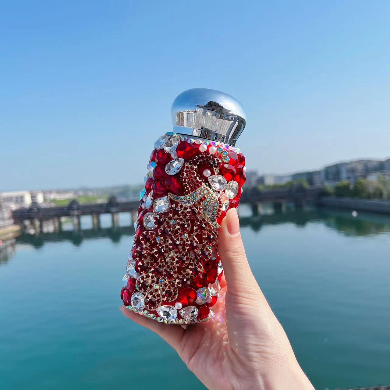 New Fashionable 304 Food-Grade Stainless Steel Insulated Cup "Great Peacock" 260 mL & Straw Cup 500 mL