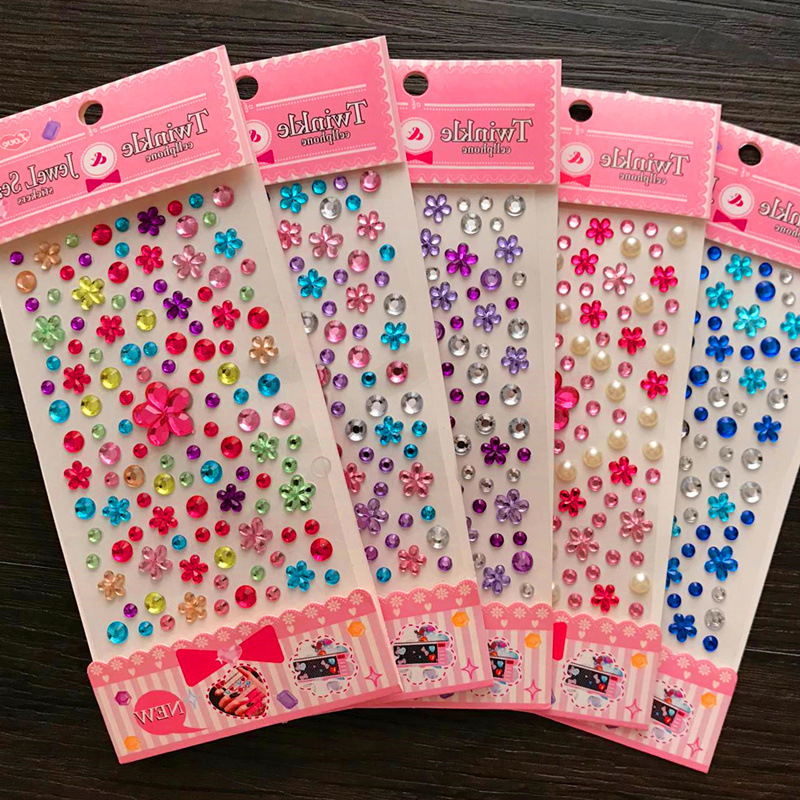 Children's Gemstone Stickers, Crystal Diamonds, Cartoon Stickers, Princess, Girls, 3D, Reward Stickers, Decorative Materials