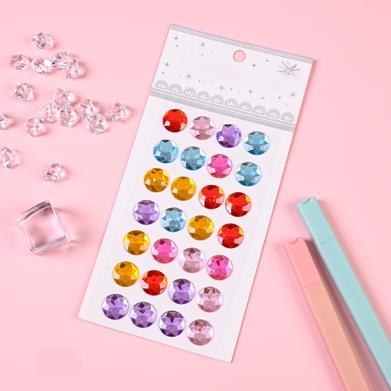 Children's Gemstone Stickers, Crystal Diamonds, Cartoon Stickers, Princess, Girls, 3D, Reward Stickers, Decorative Materials