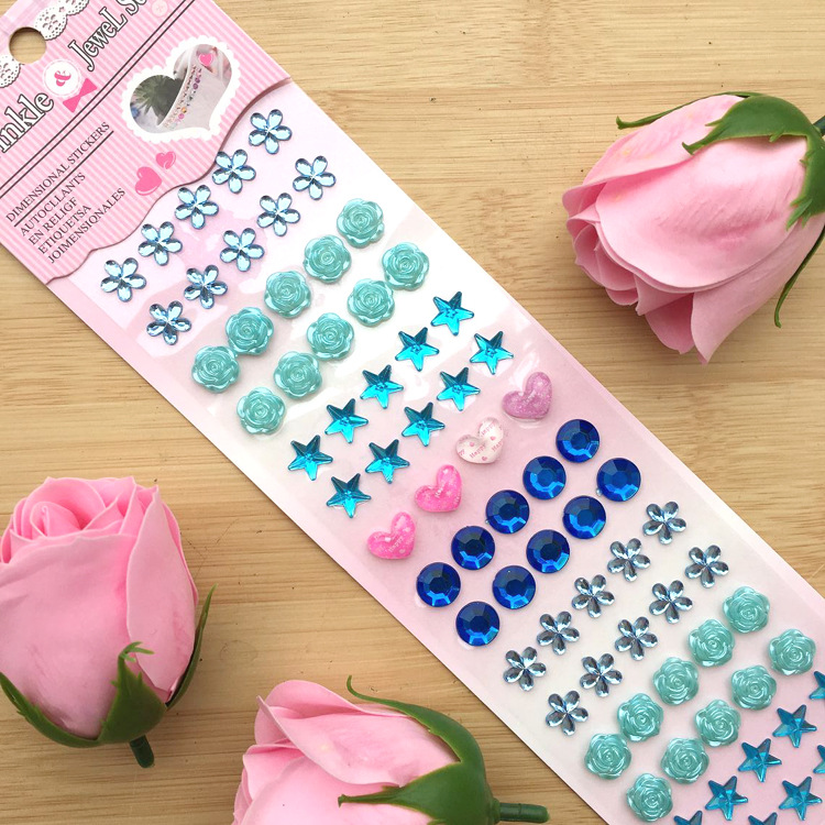 Wholesale Children's Crystal Diamond Stickers, Gemstickers, Car Decals, Rhinestone Phone Decorations, and Street Vendor Items