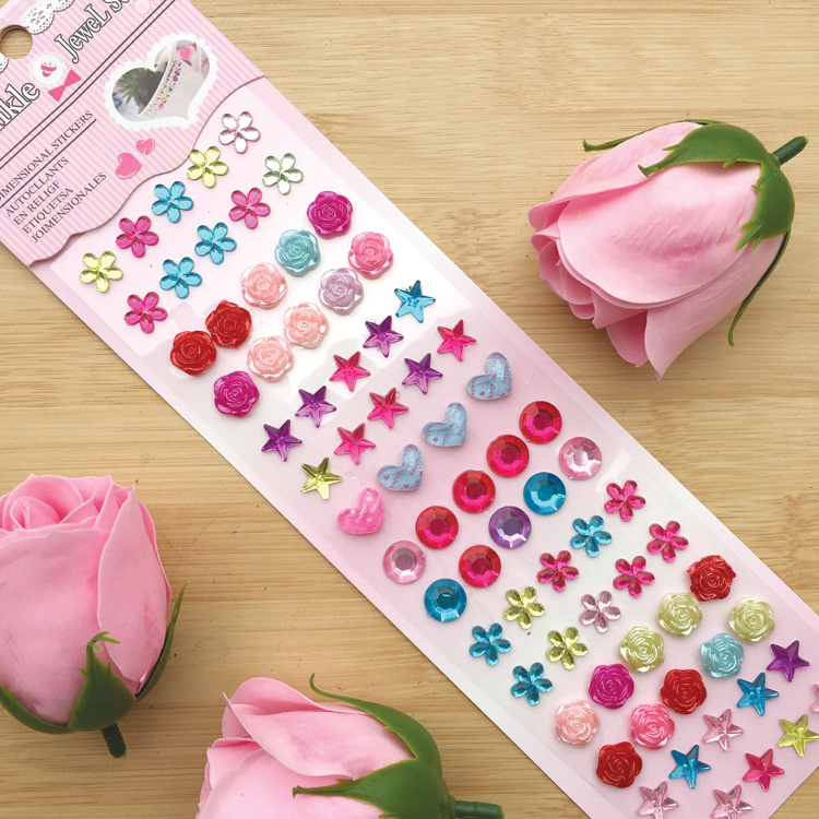 Wholesale Children's Crystal Diamond Stickers, Gemstickers, Car Decals, Rhinestone Phone Decorations, and Street Vendor Items