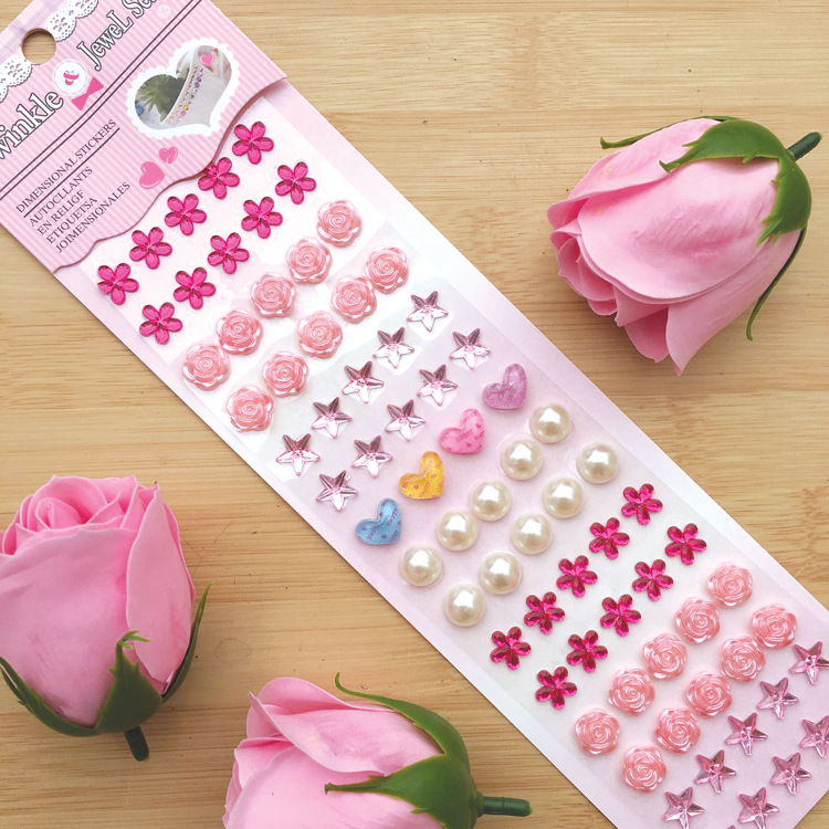 Wholesale Children's Crystal Diamond Stickers, Gemstickers, Car Decals, Rhinestone Phone Decorations, and Street Vendor Items