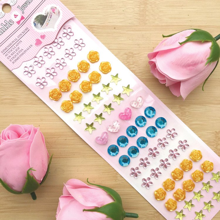 Wholesale Children's Crystal Diamond Stickers, Gemstickers, Car Decals, Rhinestone Phone Decorations, and Street Vendor Items