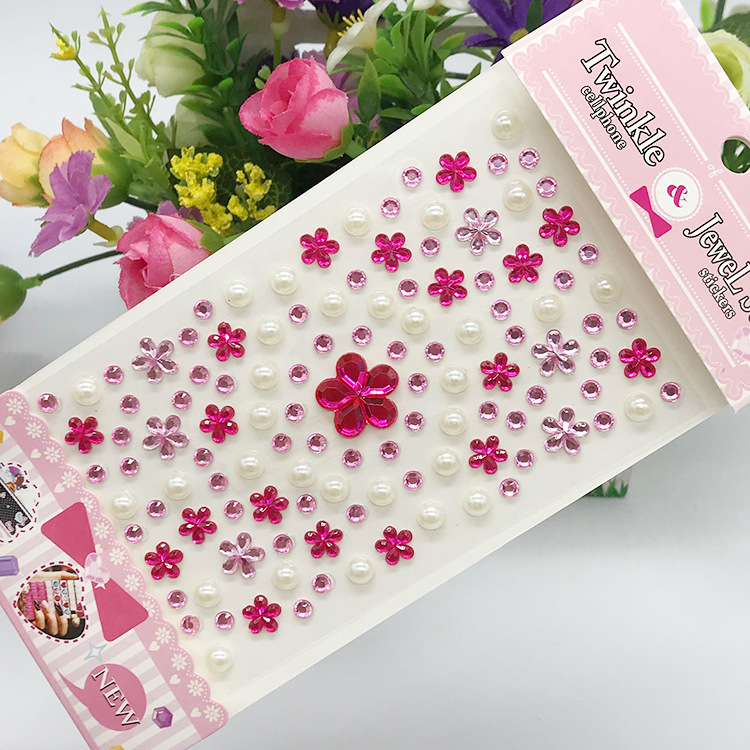 Children's Diamond Crystal Acrylic Rhinestone Stickers, Creative DIY Decorative Stickers for Preschool Crafts, Phone Decal Stickers