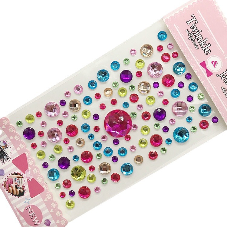Children's Diamond Crystal Acrylic Rhinestone Stickers, Creative DIY Decorative Stickers for Preschool Crafts, Phone Decal Stickers