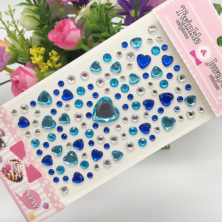 Children's Diamond Crystal Acrylic Rhinestone Stickers, Creative DIY Decorative Stickers for Preschool Crafts, Phone Decal Stickers
