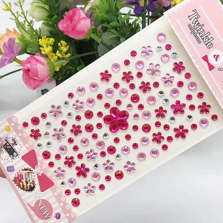 Children's Diamond Crystal Acrylic Rhinestone Stickers, Creative DIY Decorative Stickers for Preschool Crafts, Phone Decal Stickers