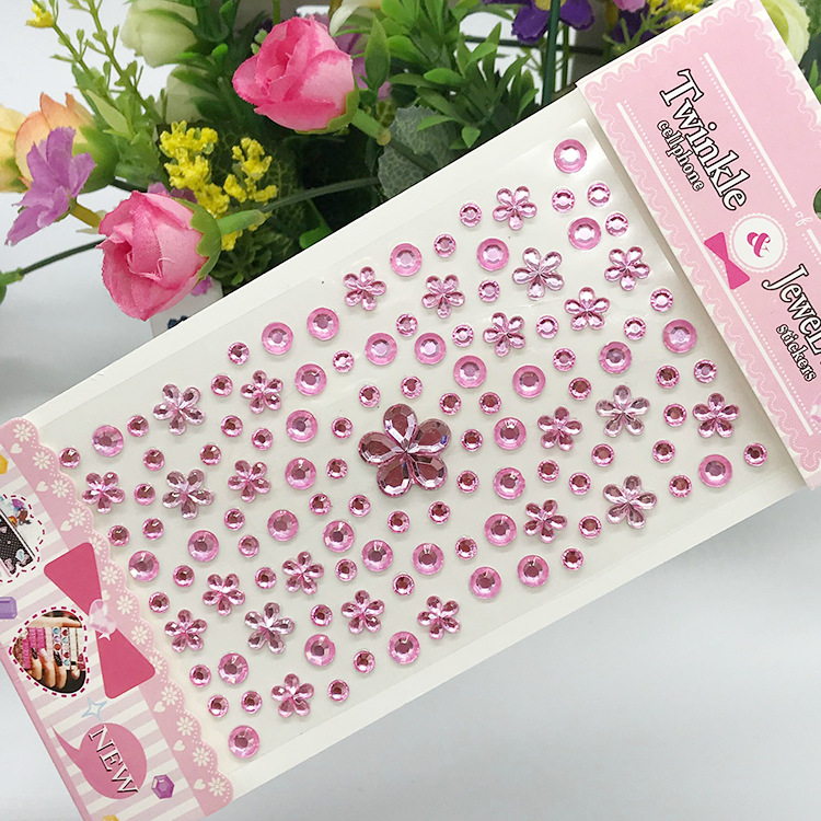 Children's Diamond Crystal Acrylic Rhinestone Stickers, Creative DIY Decorative Stickers for Preschool Crafts, Phone Decal Stickers