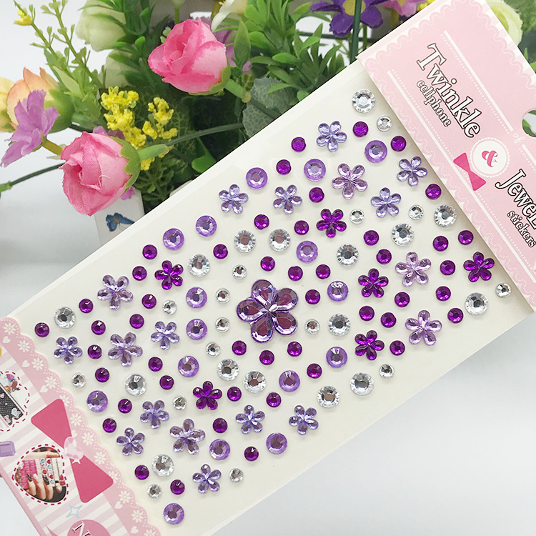 Children's Diamond Crystal Acrylic Rhinestone Stickers, Creative DIY Decorative Stickers for Preschool Crafts, Phone Decal Stickers