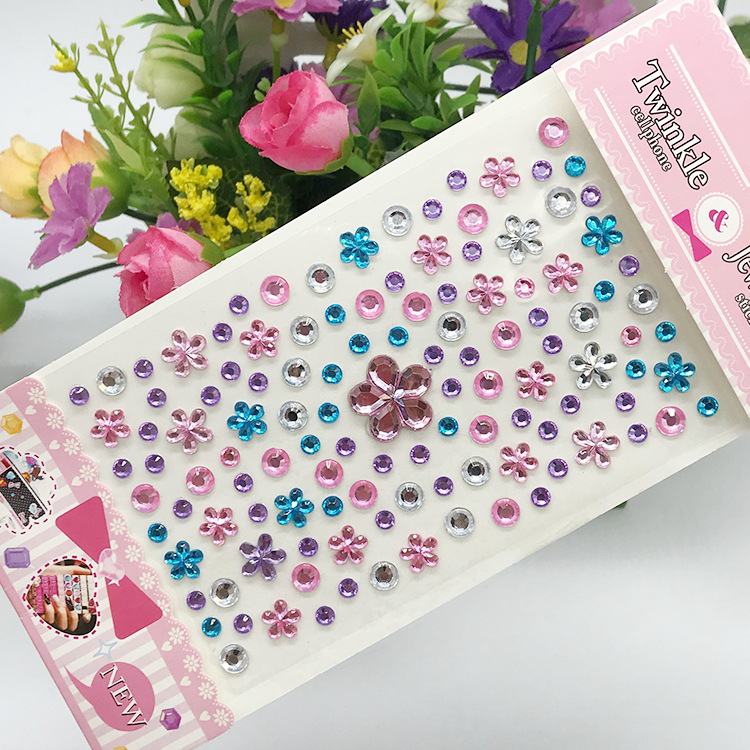Children's Diamond Crystal Acrylic Rhinestone Stickers, Creative DIY Decorative Stickers for Preschool Crafts, Phone Decal Stickers