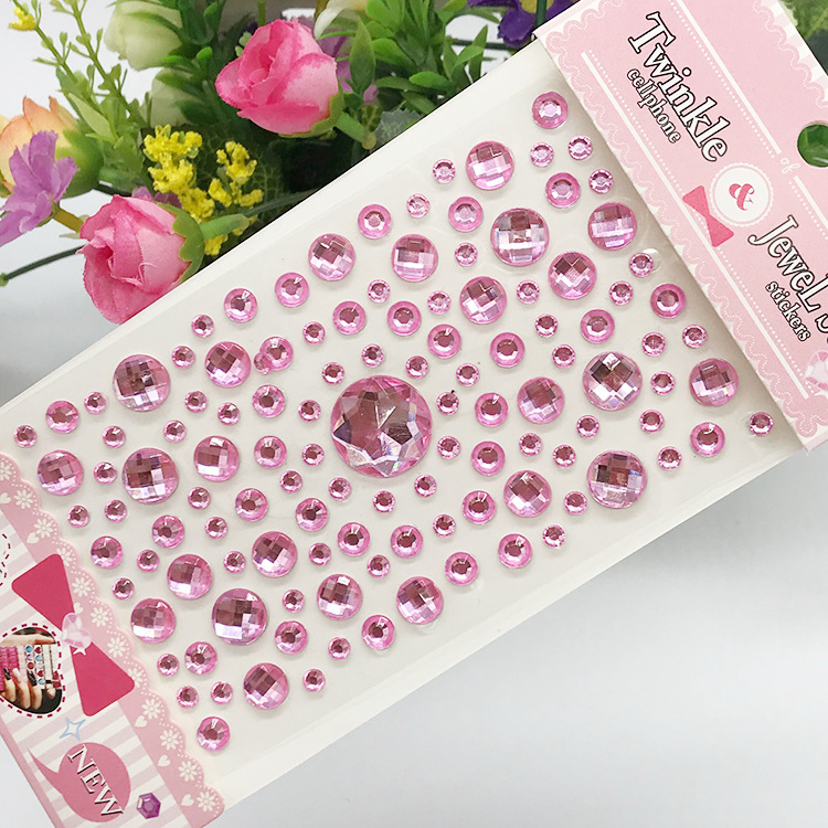 Children's Diamond Crystal Acrylic Rhinestone Stickers, Creative DIY Decorative Stickers for Preschool Crafts, Phone Decal Stickers