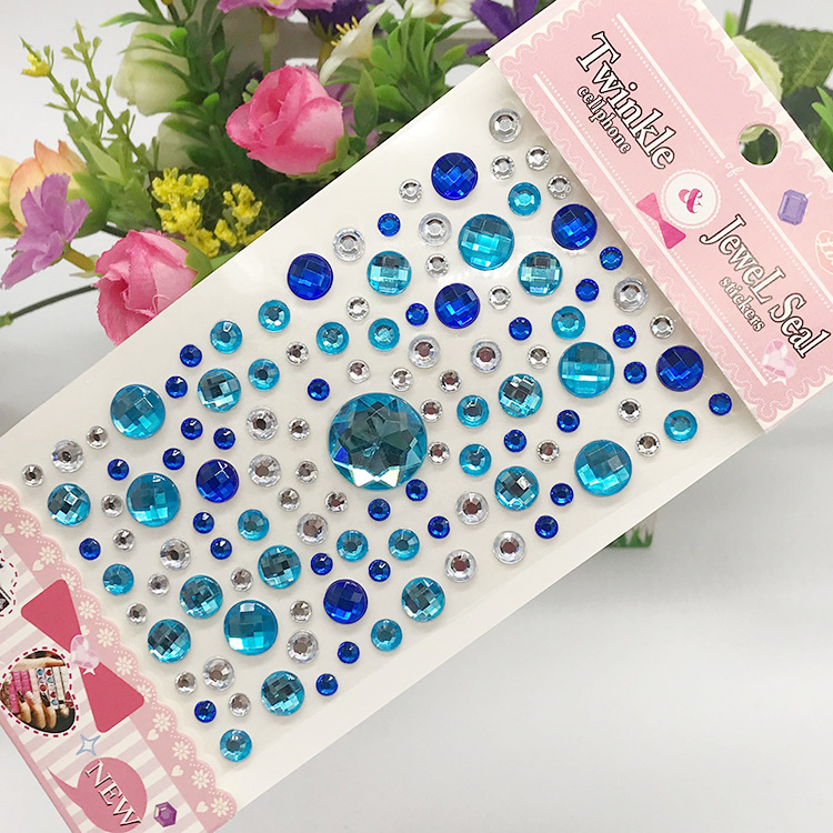 Children's Diamond Crystal Acrylic Rhinestone Stickers, Creative DIY Decorative Stickers for Preschool Crafts, Phone Decal Stickers