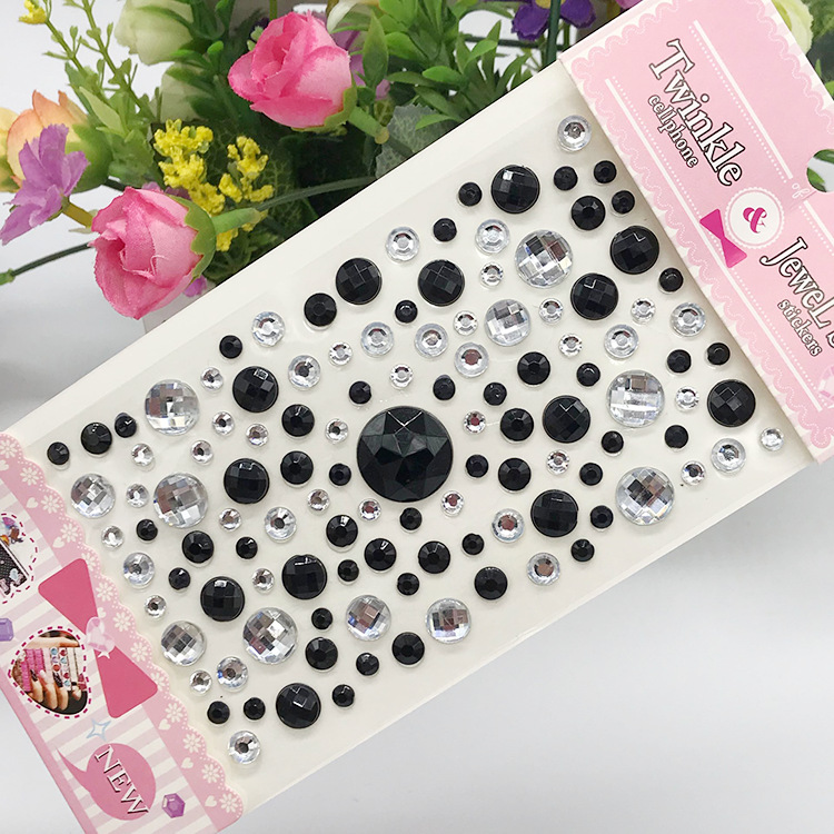 Children's Diamond Crystal Acrylic Rhinestone Stickers, Creative DIY Decorative Stickers for Preschool Crafts, Phone Decal Stickers