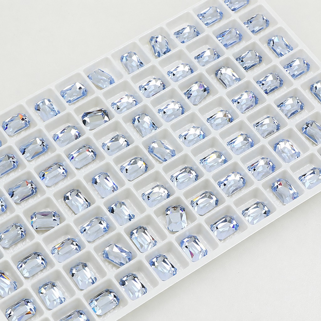 Dongzhou Flat-Bottomed Octagonal Nail Rhinestones, Mahjong-Inspired Rhinestones, Viral Hit K9 Crystal Imitation Hua Zi Luxury Nail Accessories