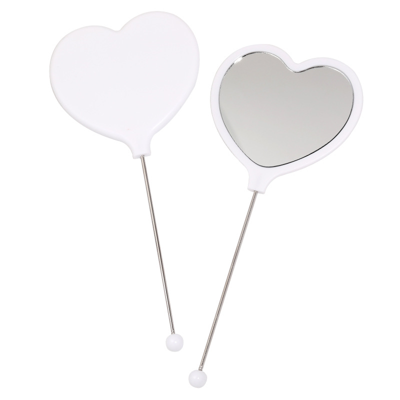 Heart-Shaped DIY Makeup Mirror: Creative Handheld Touch-Up Mirror—New Style, Fresh Instagram-Worthy Design with Intricate Heart Detail