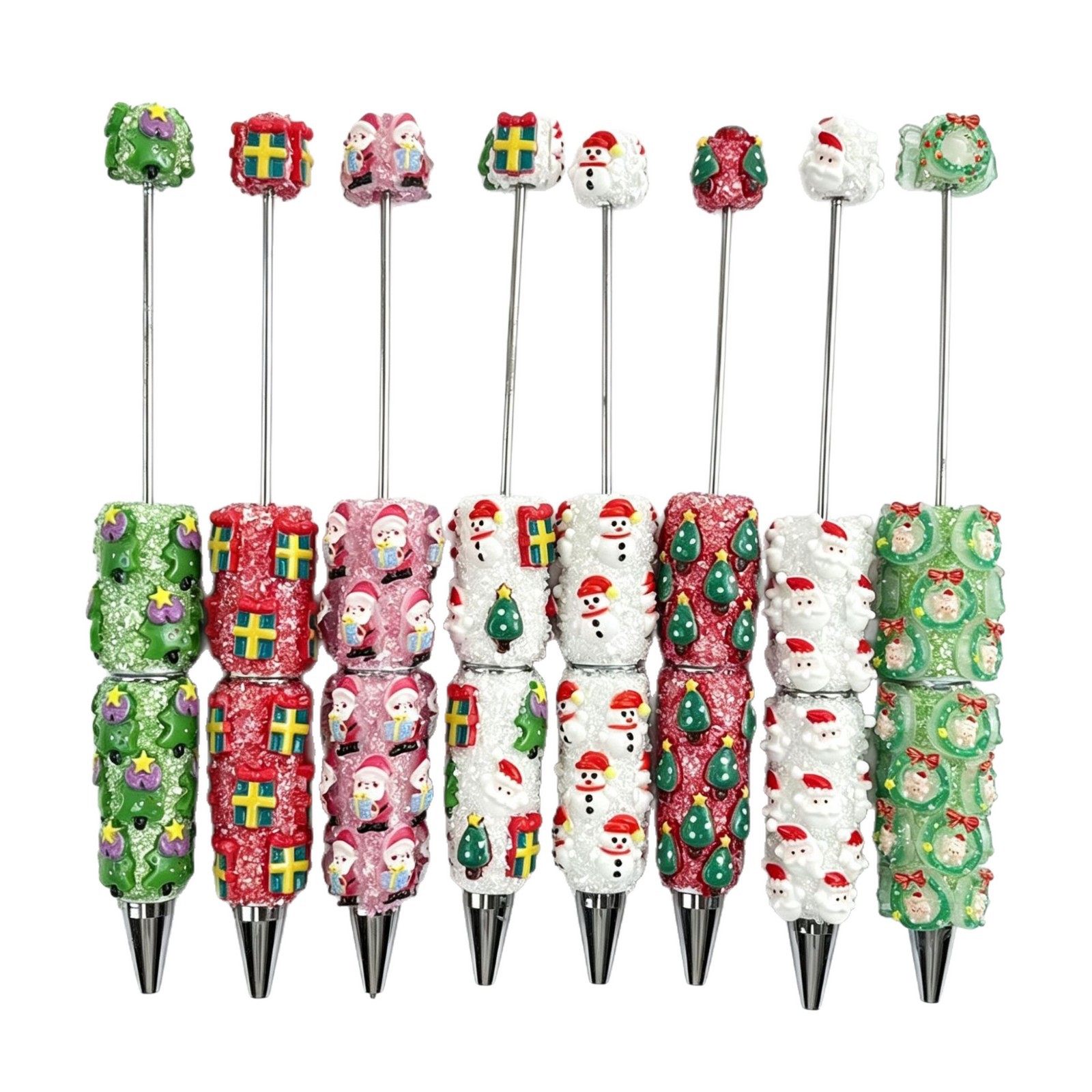 DIY Beaded Pen | Creative Rhinestone-Decorated Pen | Customizable Bead Combinations | Personalized Handmade Stationery | Multiple Designs to Choose From