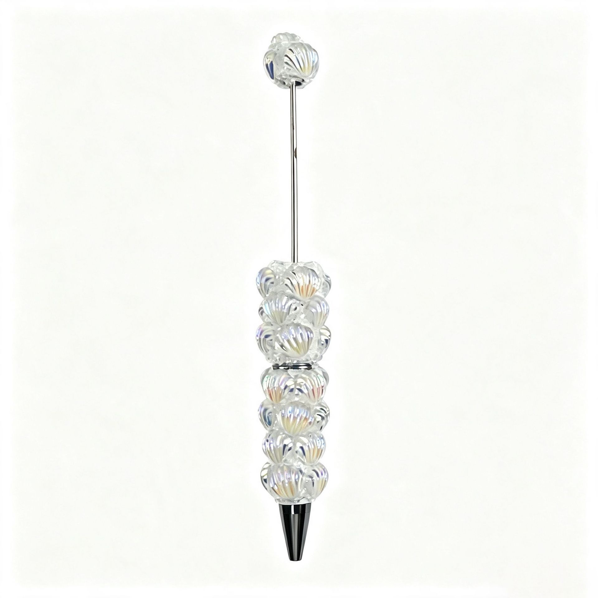 New Fine-Sparkle Seashell Bead Pen, Korean-Style, Fully Embellished with Rhinestones, Creative DIY "Gu" Pen, Cross-Border Seashell, Sugar, and Cute Bead Pen