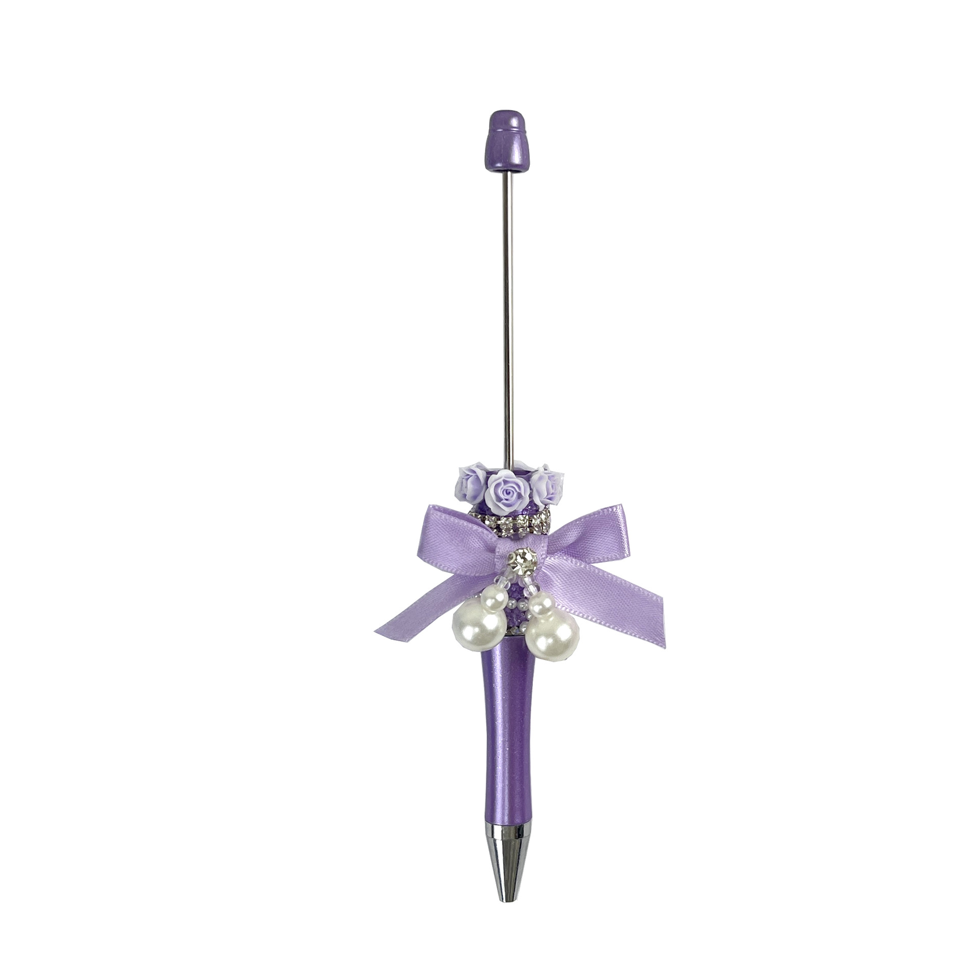 High-Quality Heavy-Duty Pearl Bead Pen, Simple and Stylish Floral Ballpoint Pen, Creative and Fresh "Sugar" DIY Cute Bead Pen
