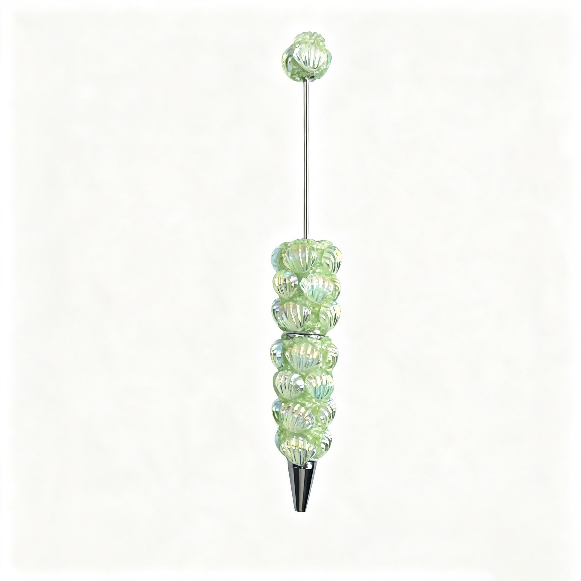 New Fine-Sparkle Seashell Bead Pen, Korean-Style, Fully Embellished with Diamonds, Creative DIY "Gu" Pen, Cross-Border Seashell, Sugar, and Cute Bead Pen