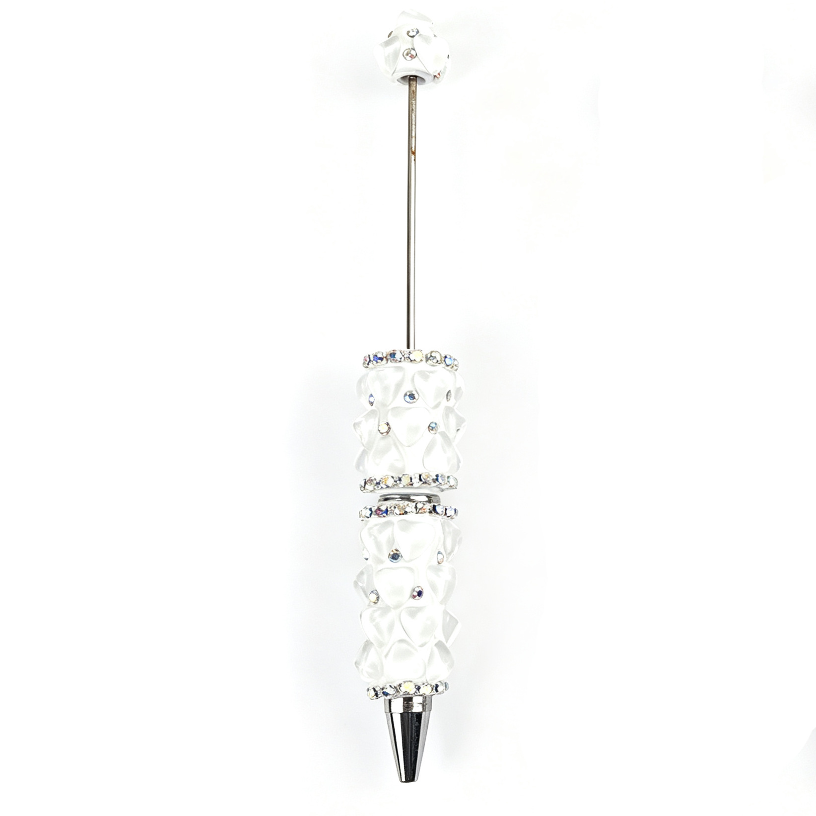 New Rhinestone Heart DIY Beaded Pen, Korean-Style, Instagram-Trending, Fully-Studded Cute Beaded Pen, Cross-Border Creative, Light Luxury, Fully-Studded Gift Pen