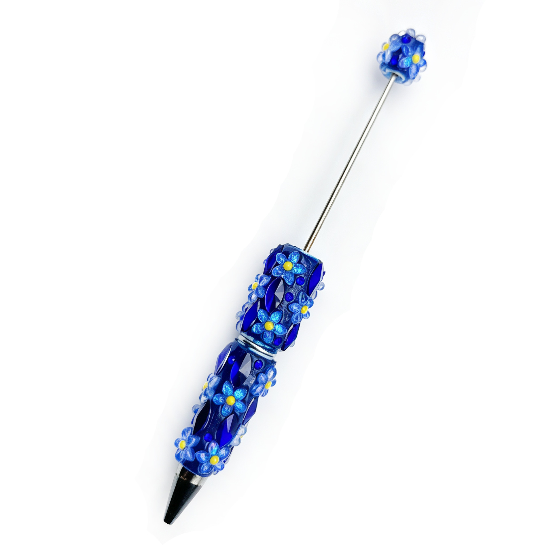 Heavy-Duty Flower Beaded Pen: Creative, Fresh, and Unique Diamond-Shaped Bead Pen—New, Fashionable, and Cute Diamond-Studded Pen