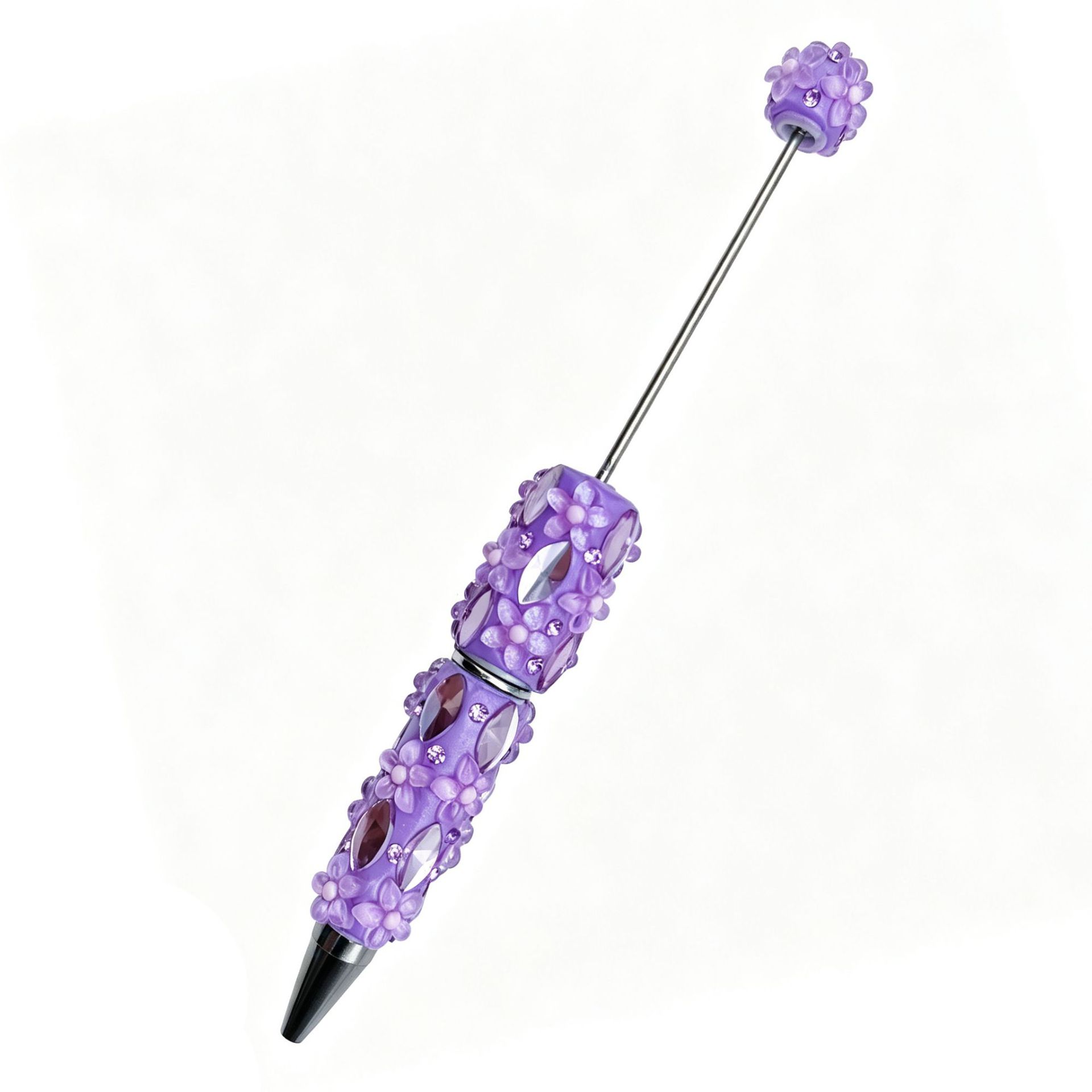 Heavy-Duty Flower Beaded Pen: Creative, Fresh, and Unique Diamond-Shaped Bead Pen—New, Fashionable, and Cute Diamond-Studded Pen