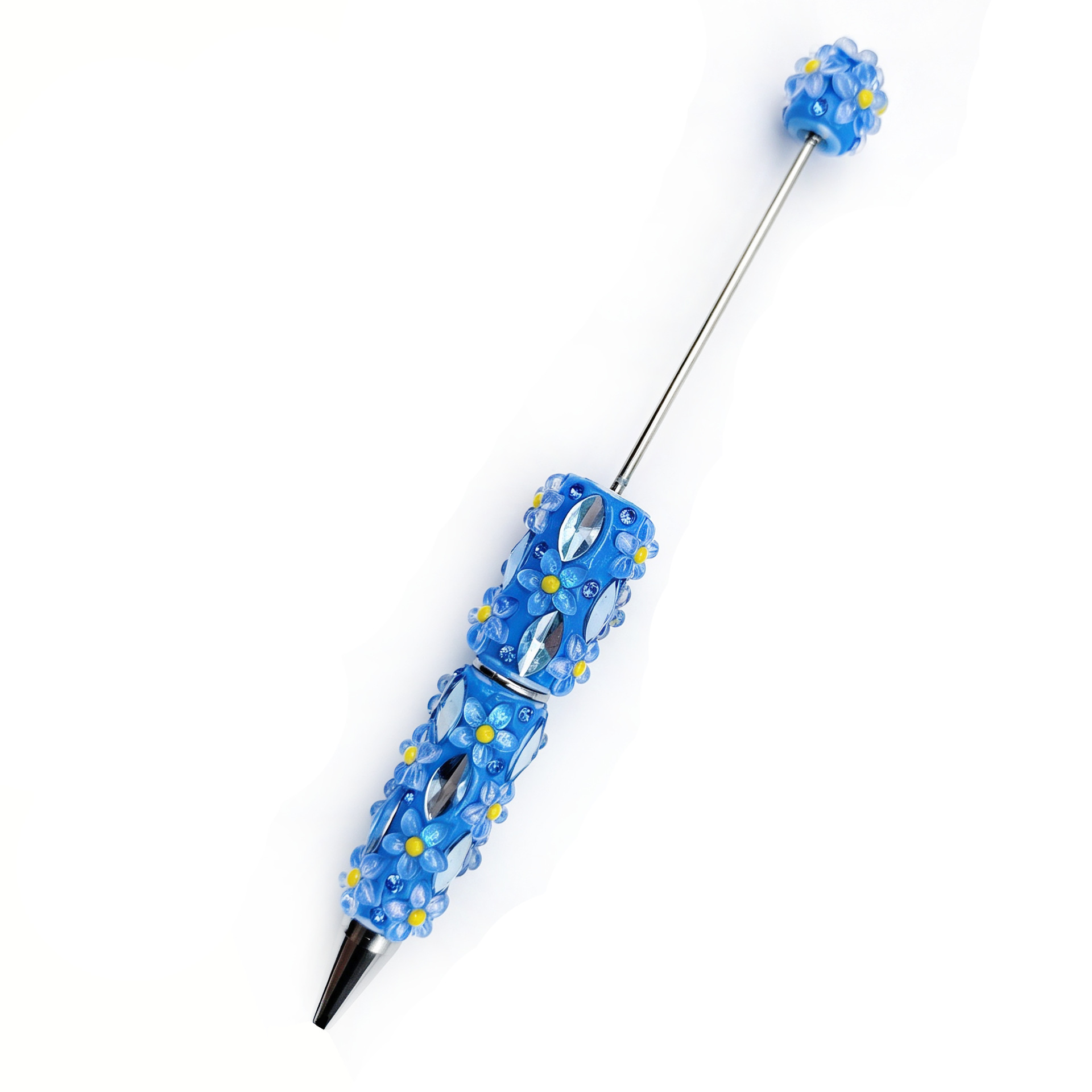 Heavy-Duty Flower Beaded Pen: Creative, Fresh, and Unique Diamond-Shaped Bead Pen—New, Fashionable, and Cute Diamond-Studded Pen