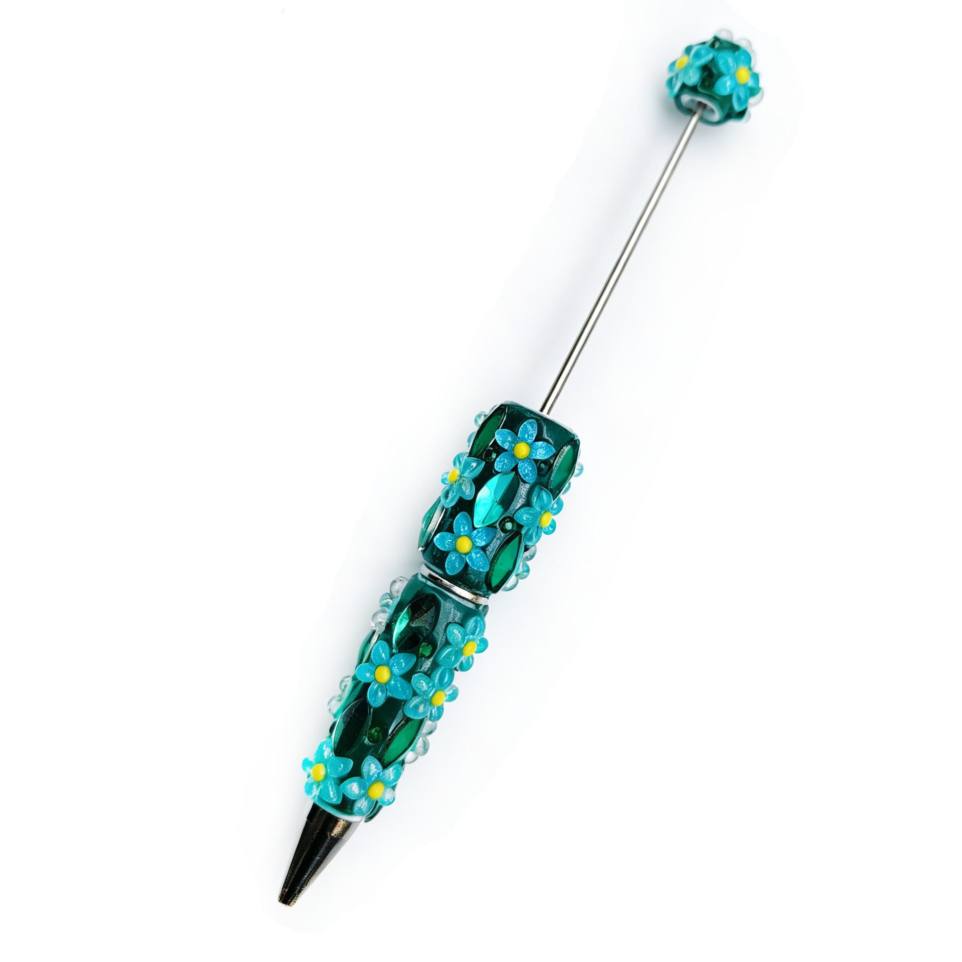 Heavy-Duty Flower Beaded Pen: Creative, Fresh, and Unique Diamond-Shaped Bead Pen—New, Fashionable, and Cute Diamond-Studded Pen