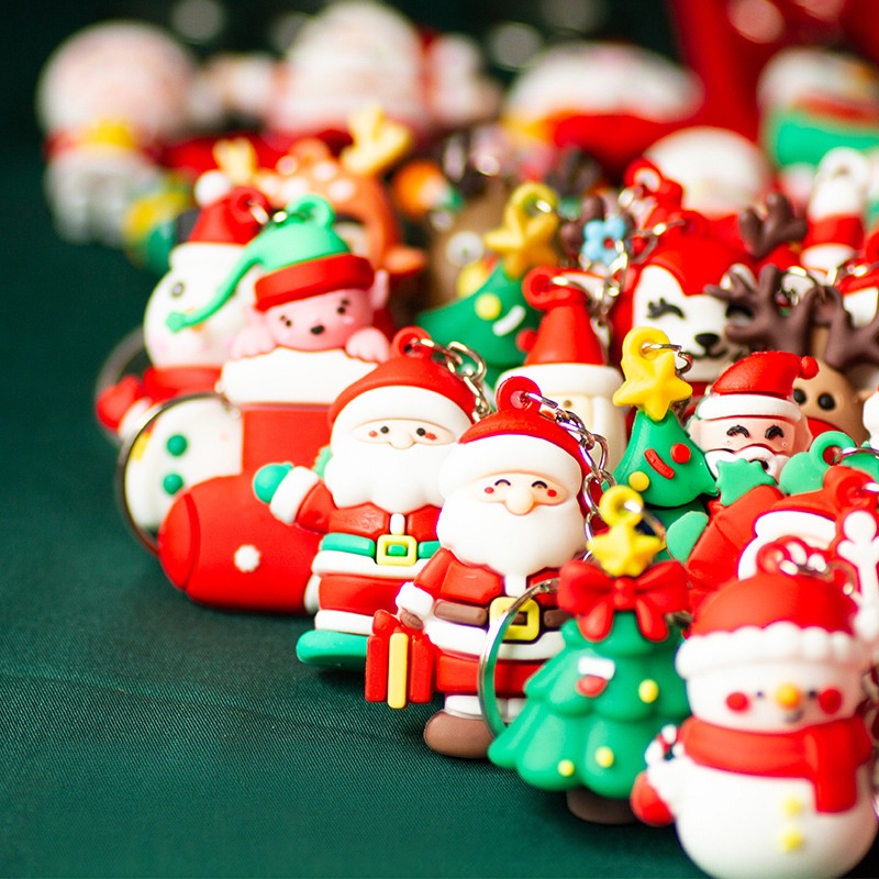 3D Christmas Figurine Keychain, 30g Christmas Ornament