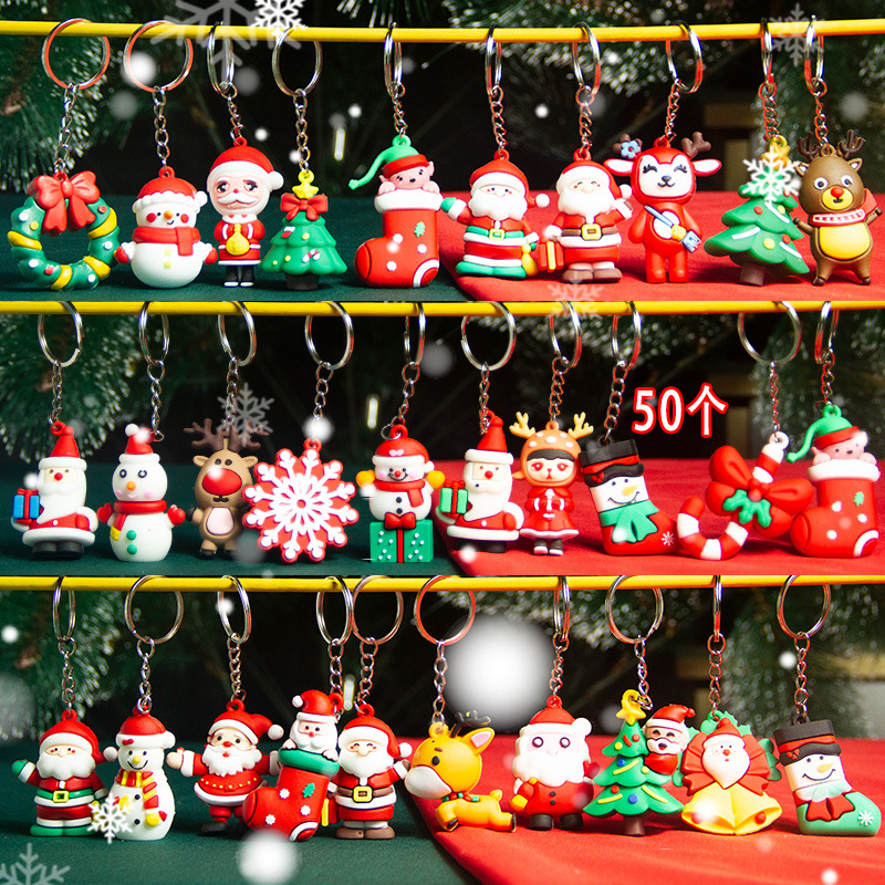 3D Christmas Figurine Keychain, 30g Christmas Ornament