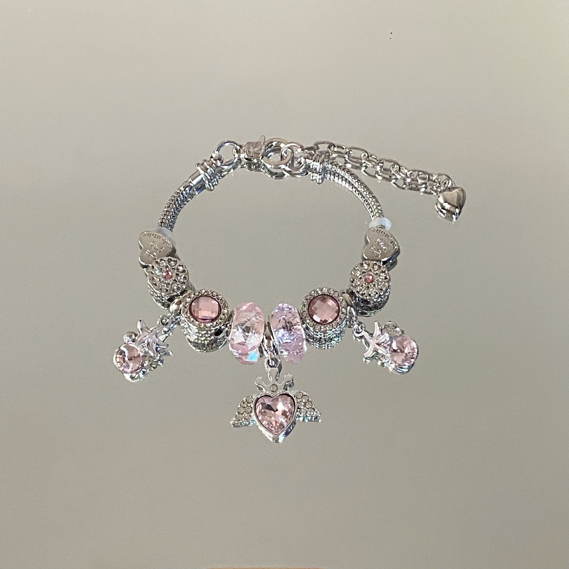 Adjustable Gold-Toned Stainless Steel Bracelet for Girls in a Gift Box