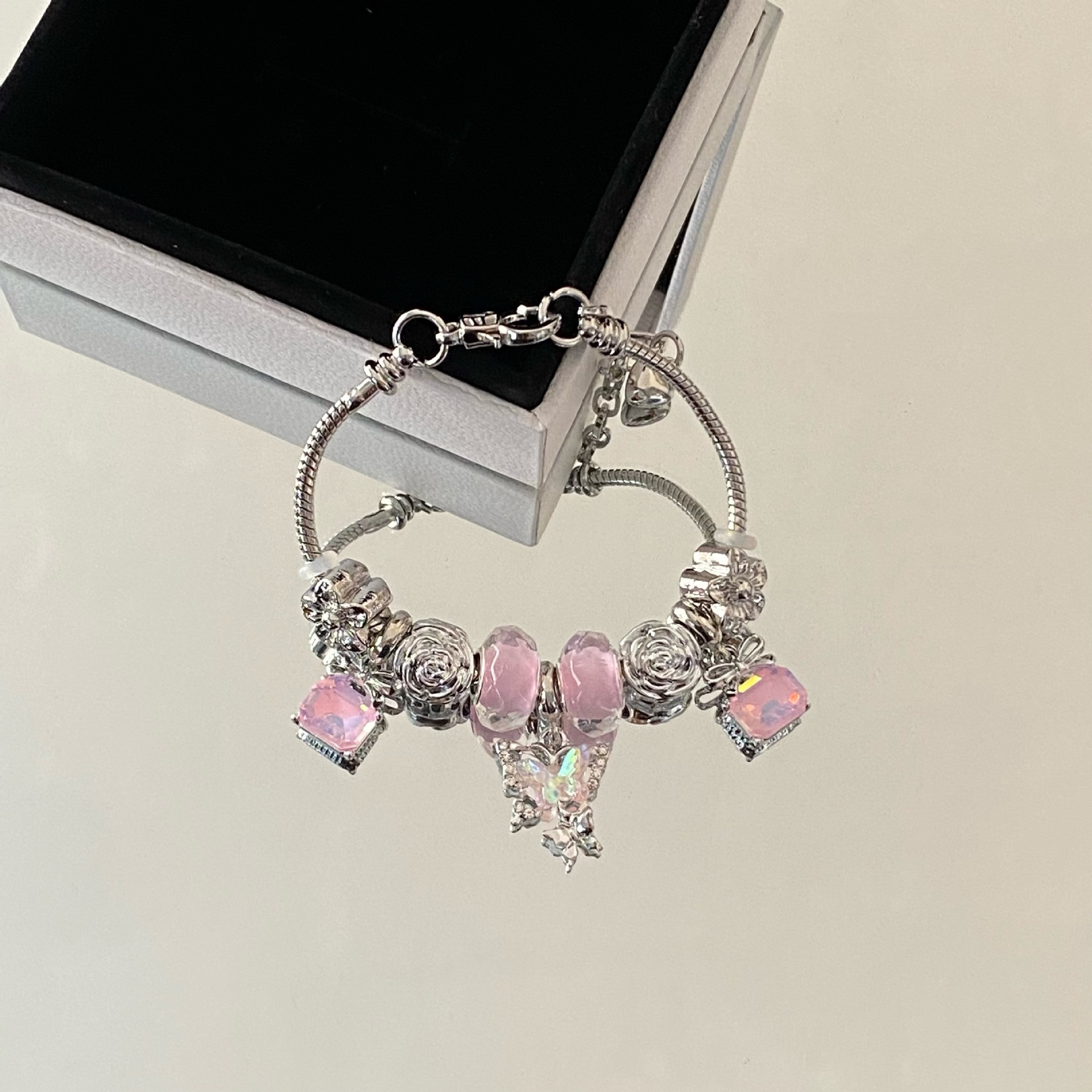 Adjustable Gold-Toned Stainless Steel Bracelet for Girls in a Gift Box
