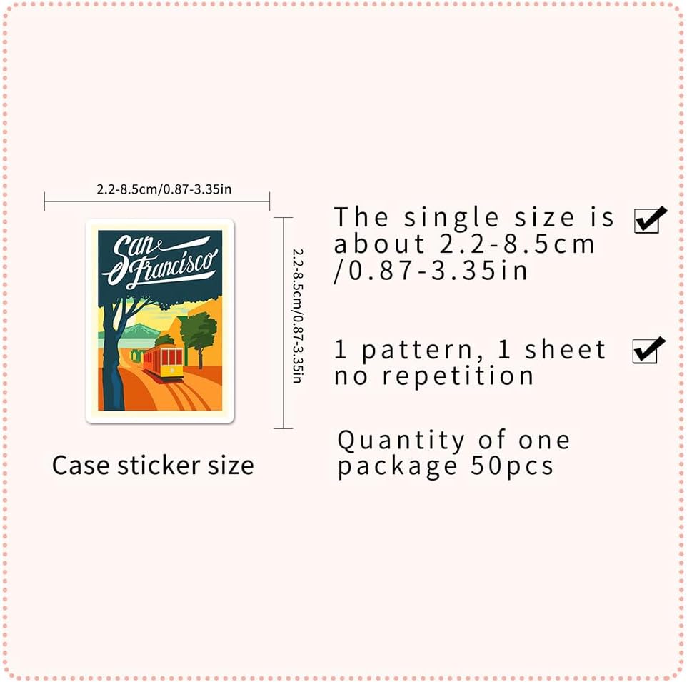 50 American-Themed Waterproof Vinyl Stickers Featuring American Culture