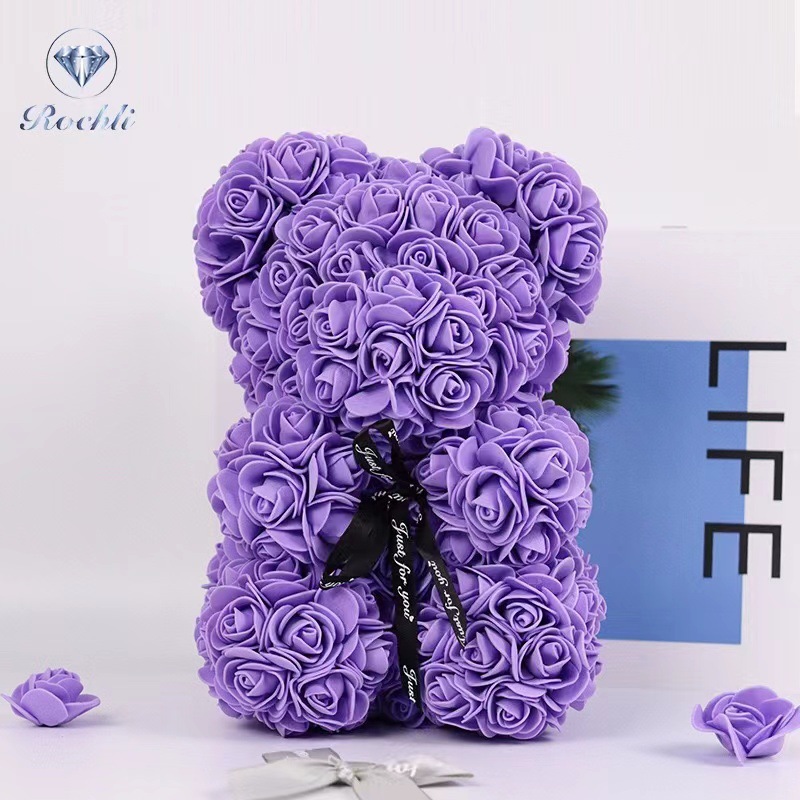 Preserved Rose Bear Gift Set—Heart-Hugging Teddy Bear: Perfect for 520, Qixi Festival, Valentine's Day, and Christmas; Birthday Gift for Girls and Decorative Item for Confessing Love