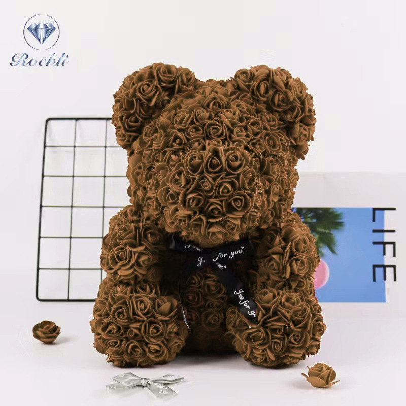 Preserved Rose Bear Gift Set—Heart-Hugging Teddy Bear: Perfect for 520, Qixi Festival, Valentine's Day, and Christmas; Birthday Gift for Girls and Decorative Item for Confessing Love