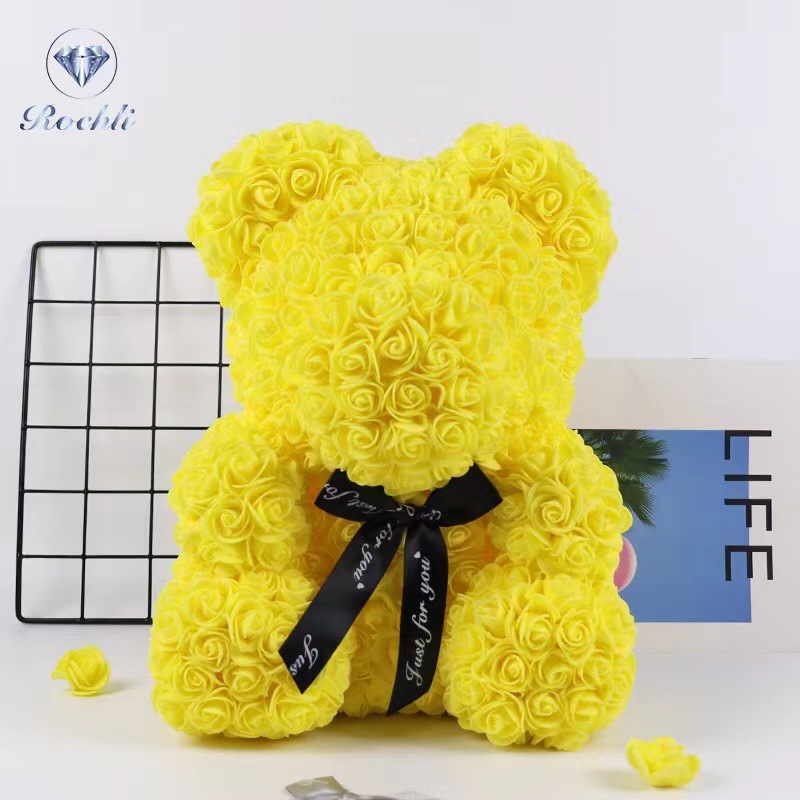 Preserved Rose Bear Gift Set—Heart-Hugging Teddy Bear: Perfect for 520, Qixi Festival, Valentine's Day, and Christmas; Birthday Gift for Girls and Decorative Item for Confessing Love