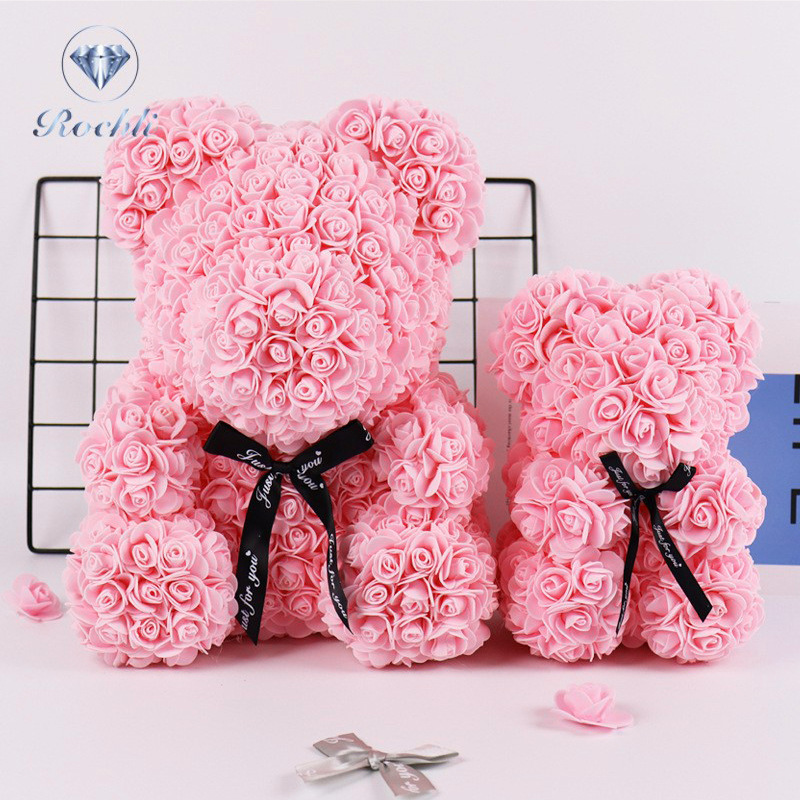 40cm Preserved Rose Bear Gift Set—Heart-Hugging Bear: Perfect for 520, Qixi Festival, Valentine's Day, and Christmas; Birthday Gift for Girls, Confession Gift, or Decorative Ornament