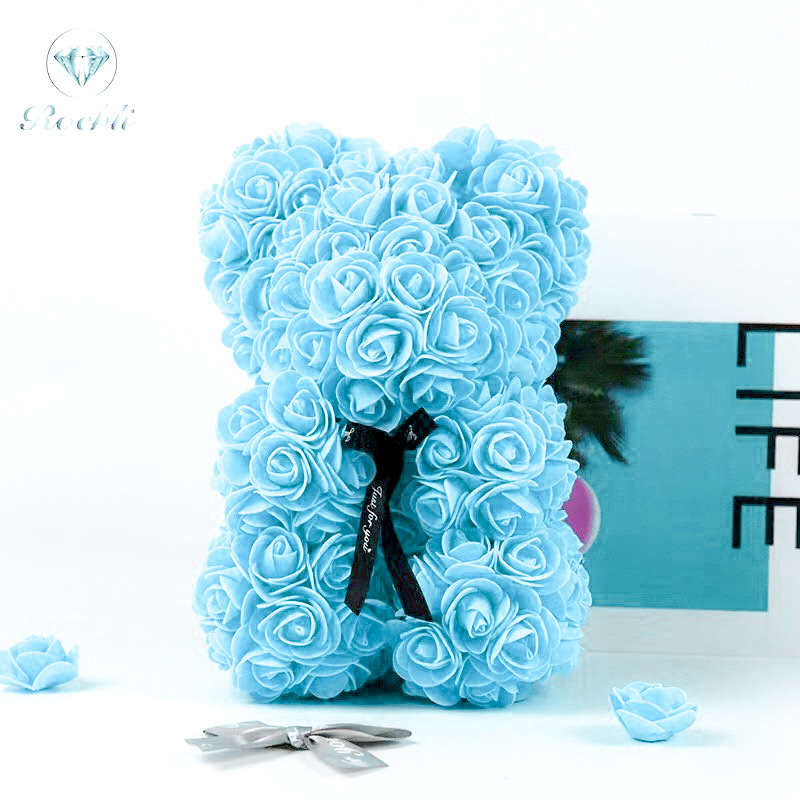 40cm Preserved Rose Bear Gift Set—Heart-Hugging Bear: Perfect for 520, Qixi Festival, Valentine's Day, and Christmas; Birthday Gift for Girls, Confession Gift, or Decorative Ornament