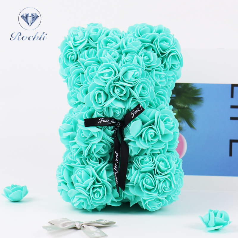 40cm Preserved Rose Bear Gift Set—Heart-Hugging Bear: Perfect for 520, Qixi Festival, Valentine's Day, and Christmas; Birthday Gift for Girls, Confession Gift, or Decorative Ornament