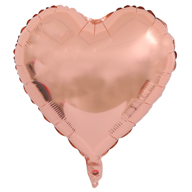 18-inch Heart-Shaped Aluminum Foil Balloons for Wedding, Proposal, and Party Decorations