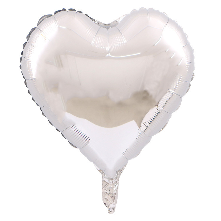 18-inch Heart-Shaped Aluminum Foil Balloons for Wedding, Proposal, and Party Decorations