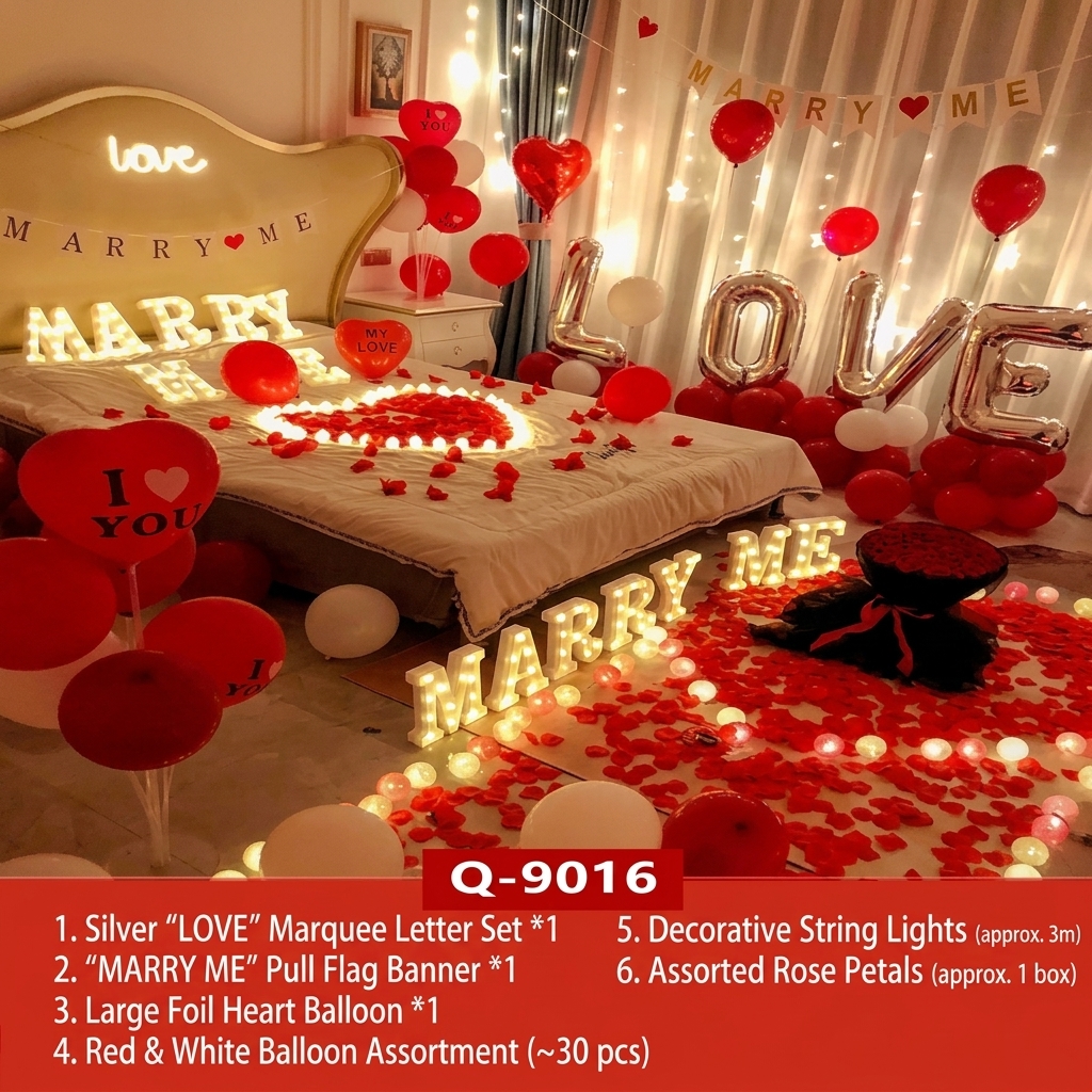 Romantic Balloon Set for Confessions of Love and Marriage Proposals