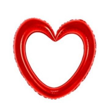 40-inch Openwork Heart-Shaped Aluminum Foil Balloon for Weddings and Proposals