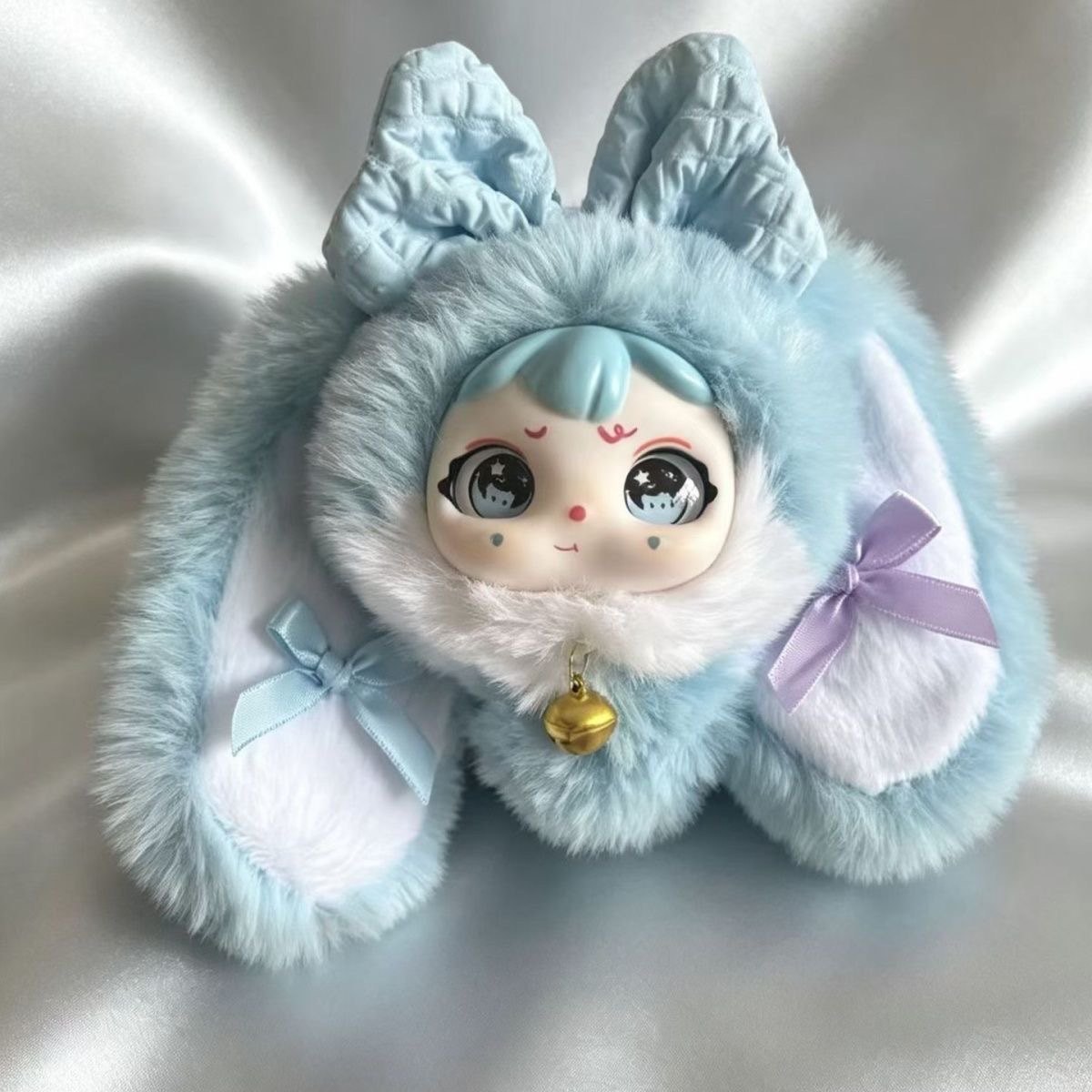 Cartoon-Style Vinyl-Coated Plush Keychain